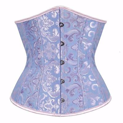 Women Gothic Sexy Satin Underbust Corset Bustier Waist Cinch