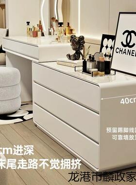 家主用实z003室木梳岩板妆台现代简约卧公风法式化妆台斗柜一体化