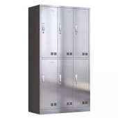 不锈钢更衣柜员工收纳柜车间储藏柜学校宿舍餐厅带锁浴室鞋 柜餐盘