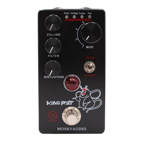 MOSKYAUDIO 乐器吉他效果器 KING RAT 失真法磁推子效果器