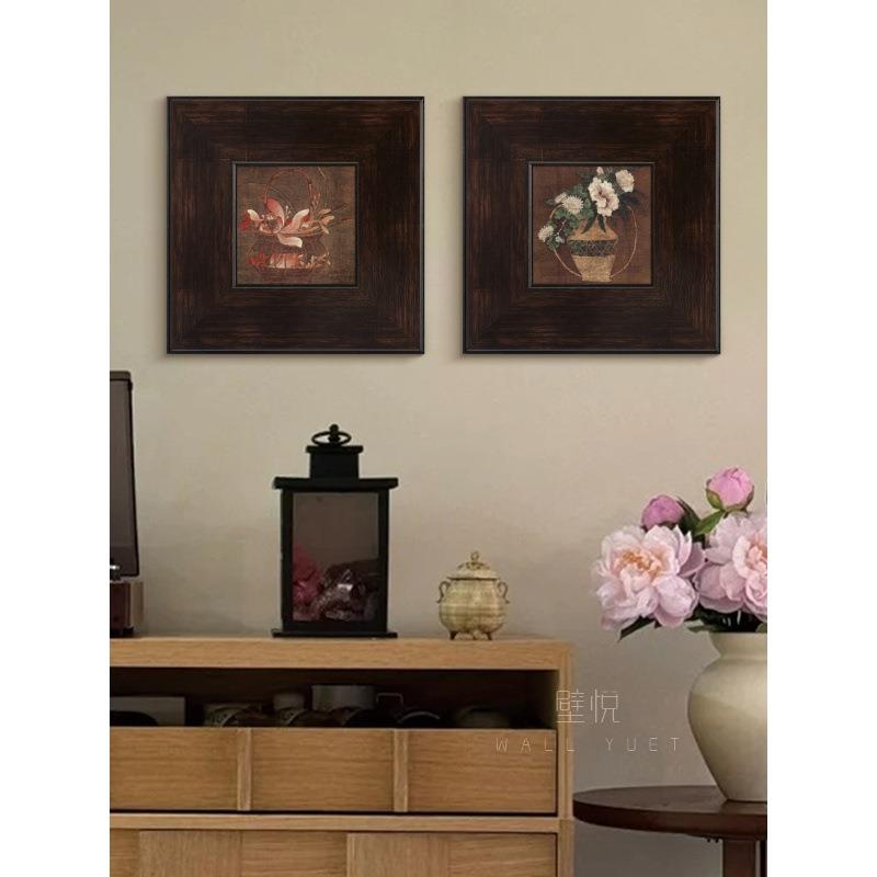 《VCW花篮》关法中古客厅式玄装饰画中式复古卧室国风宋代风美学