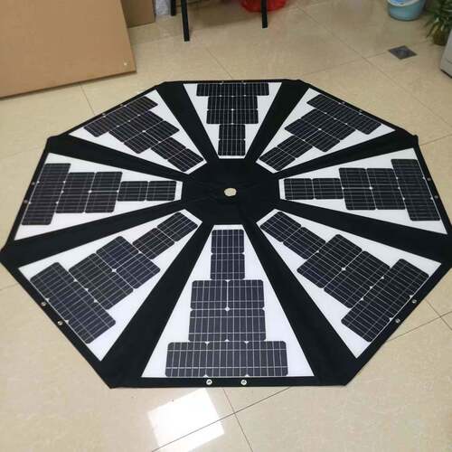 定制沙户外滩太阳能充电伞家用太阳能发电伞光伏便携节能伞