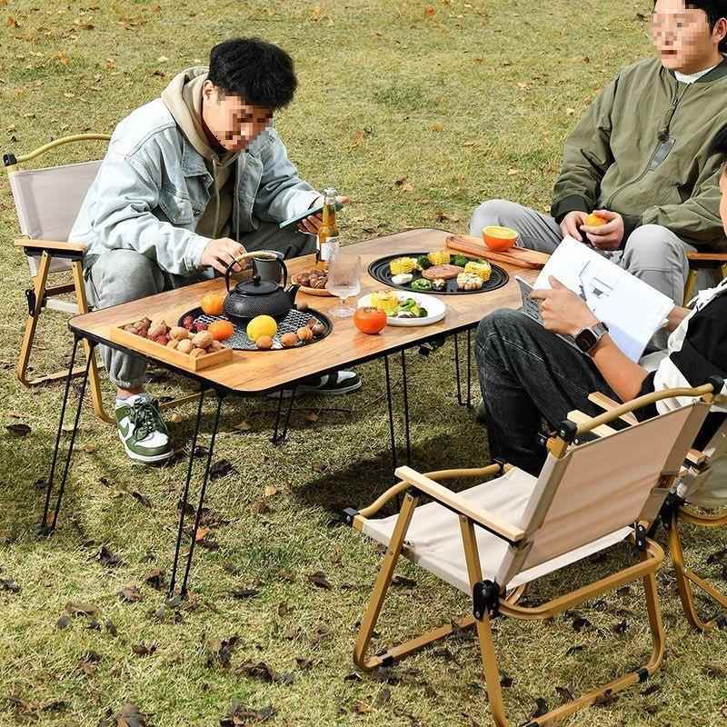 加长款双炉碳烤桌可折叠露营摆摊烧烤一体折叠桌围炉煮茶一整套桌