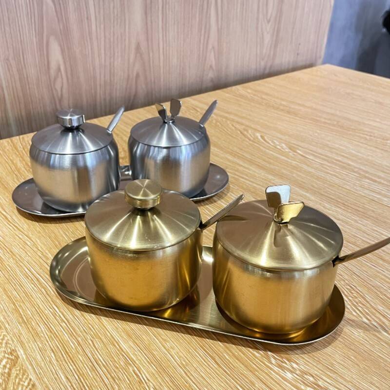 调料盒不锈钢韩式烤肉饭店餐饮专用佐料调料罐子304商用辣椒油盐