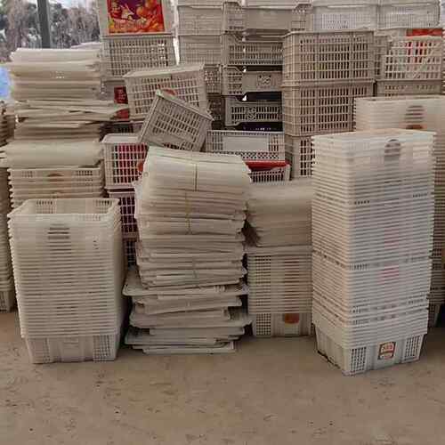 发快递活禽塑料含盖套装运输框塑料筐菜筐大号水果篮不易坏泰龙筐