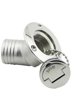 16不锈钢3RIJ弯加油口艇油箱体注水口游水舱盖油舱盖