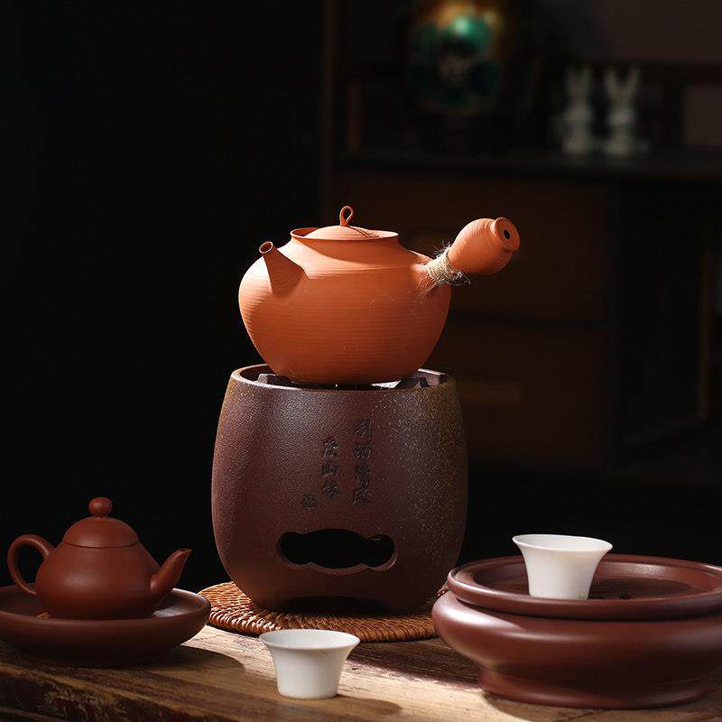 潮汕炭炉覆古窑变炭电两用电热煮茶炉小风炉家用茶室烧水壶砂铫壶