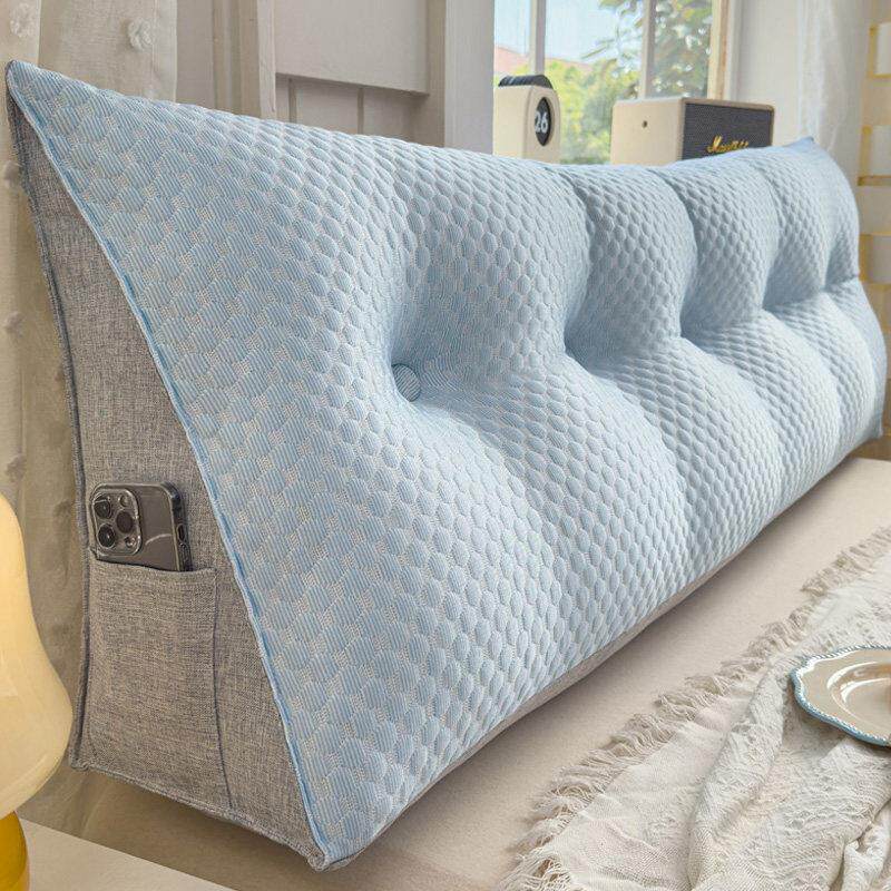 夏季新款冰豆豆三角靠背床头靠垫防撞软包飘窗看书玩手机护腰靠枕