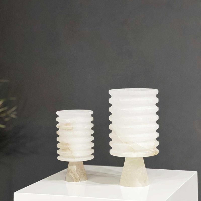 轻奢西班牙云石花瓶摆件客厅插花现代简约家居装饰品花器工艺品