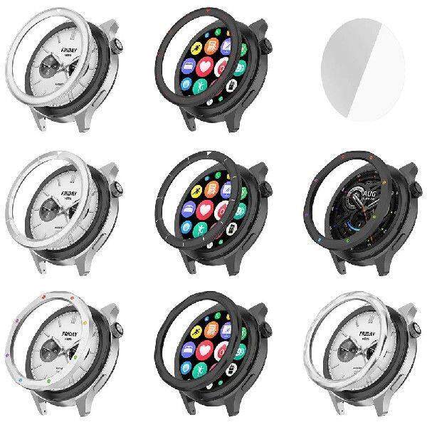 Metal Bezel Ring Tempered Glass Screen Protector Watch