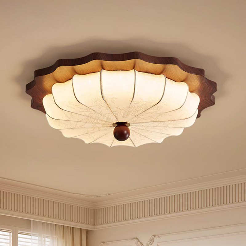 客厅护眼艺古风中主led创意卧房形灯花间 吸顶灯布灯复古卧室法式