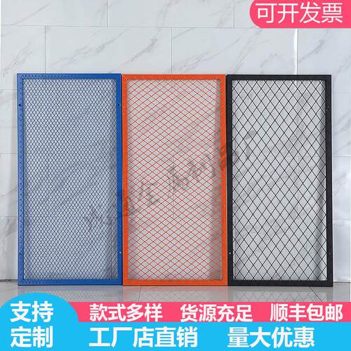 定制菱形网格片铁艺网吊顶工业风隔断墙镂空屏风装饰钢板丝网天花