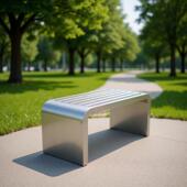 户外休闲公园椅铝脚防腐木座椅室外景区长凳靠背椅坐凳不锈钢耐用