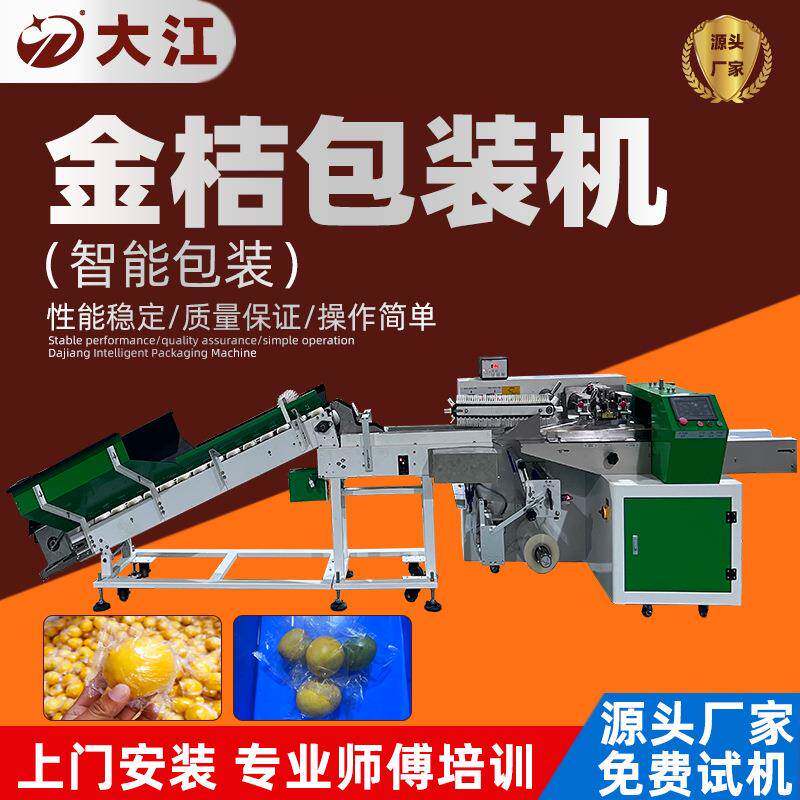 精品袋脐橙金桔包装机罗汉果耙耙柑套袋机多功能枕式水果包装机