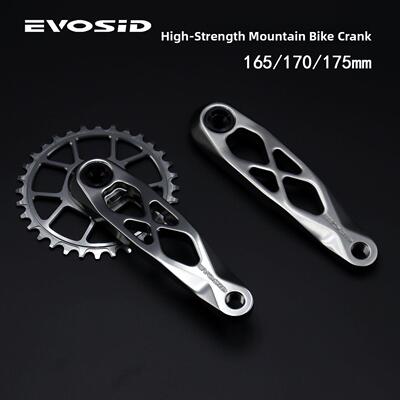 Evosid山地自行车Dub切割曲柄越野下坡165/170/175毫米空心集成曲