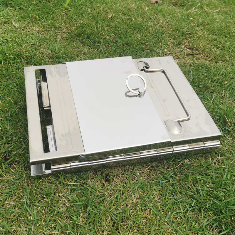 不锈钢折叠烧烤炉方形便携固定柴火炉烧烤架野餐炉取暖炉篝火炉