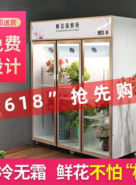 鲜花保鲜柜玻璃展示柜冷藏柜冰箱花店花卉冷柜冰柜专用鲜花柜京丞