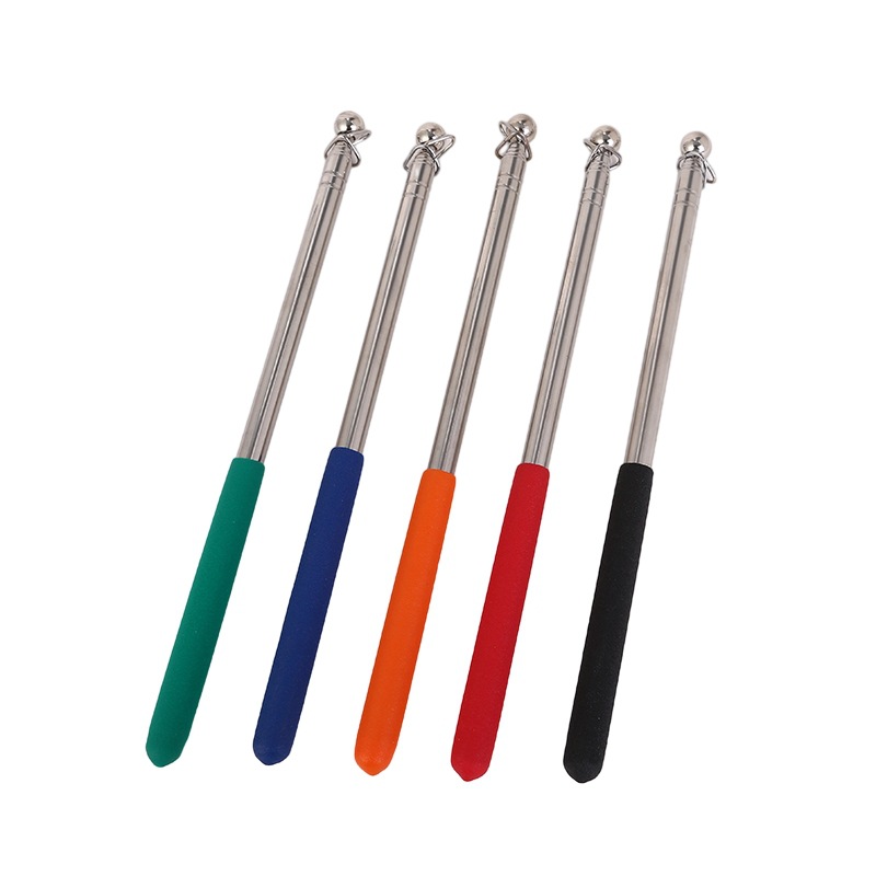 教鞭伸缩导游1米1.2米1.6米2米不锈钢伸缩旗杆教棒毛毡头教鞭户外