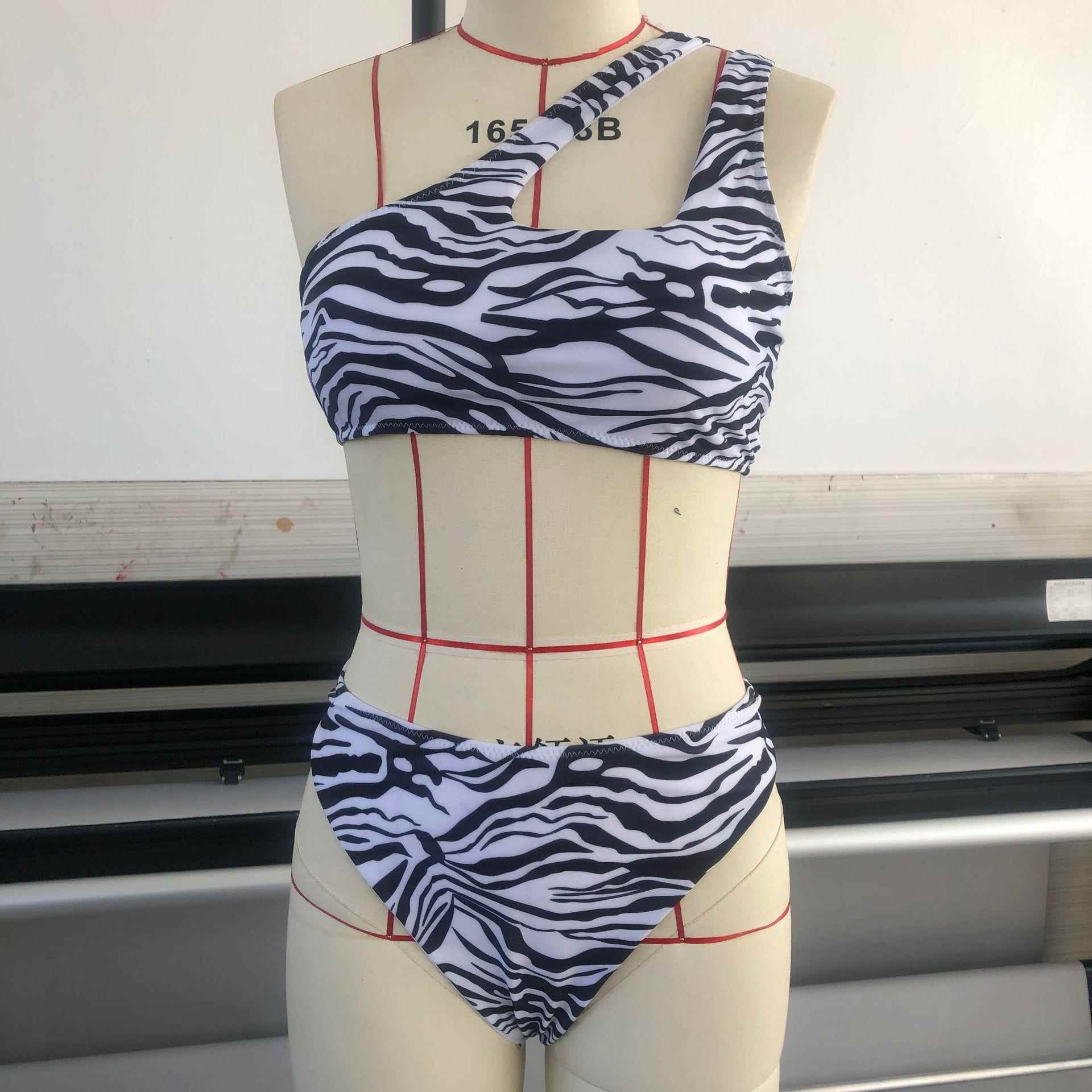 waist high swimsuit bikini backless off-shoulder striped