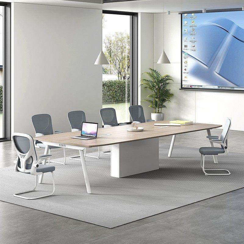 会议桌长桌简约现代会议室长条小型洽谈桌大型会客桌办公桌椅组合,商业/办公家具,会议桌,淘宝优惠券,粉丝福利购,淘宝优惠卷