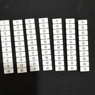 PT等系列端子 竖打 ZB5ZB6ZB8标记条数字条接线端子适配UK