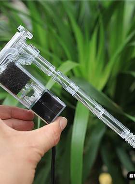 圆形鱼缸氧气泵过滤器一体净水循环小型瀑布式壁挂迷你水泵微滤机