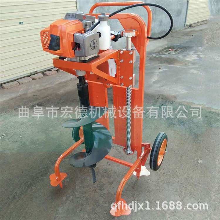 汽油挖坑机地钻钻头 便携式打孔打洞种植树机 两冲程打眼机