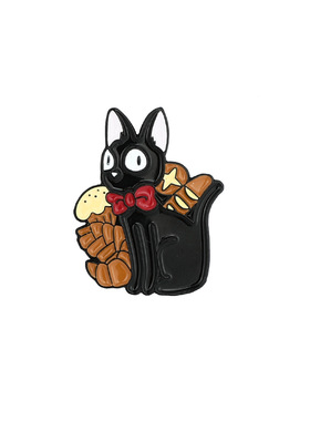 黑色小猫咪胸针魔法猫咪系列胸章金属徽章服装配饰别针胸花领针