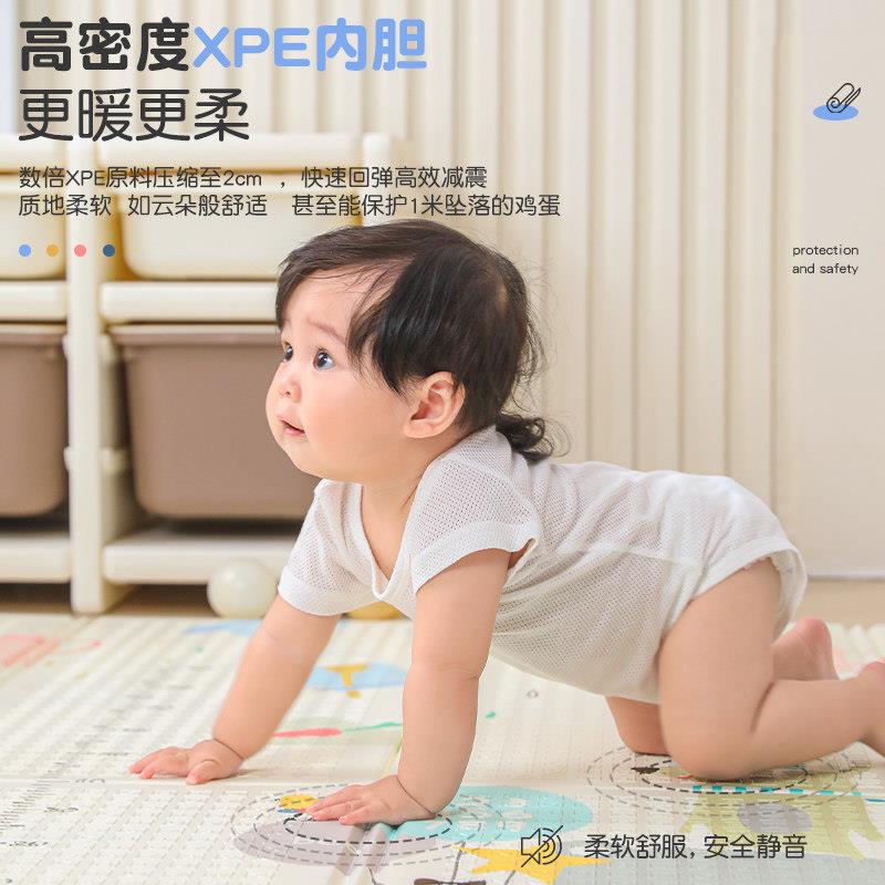婴幼儿童爬行垫环保加厚宝宝室内可裁剪地垫无甲醛拼接折叠家客厅