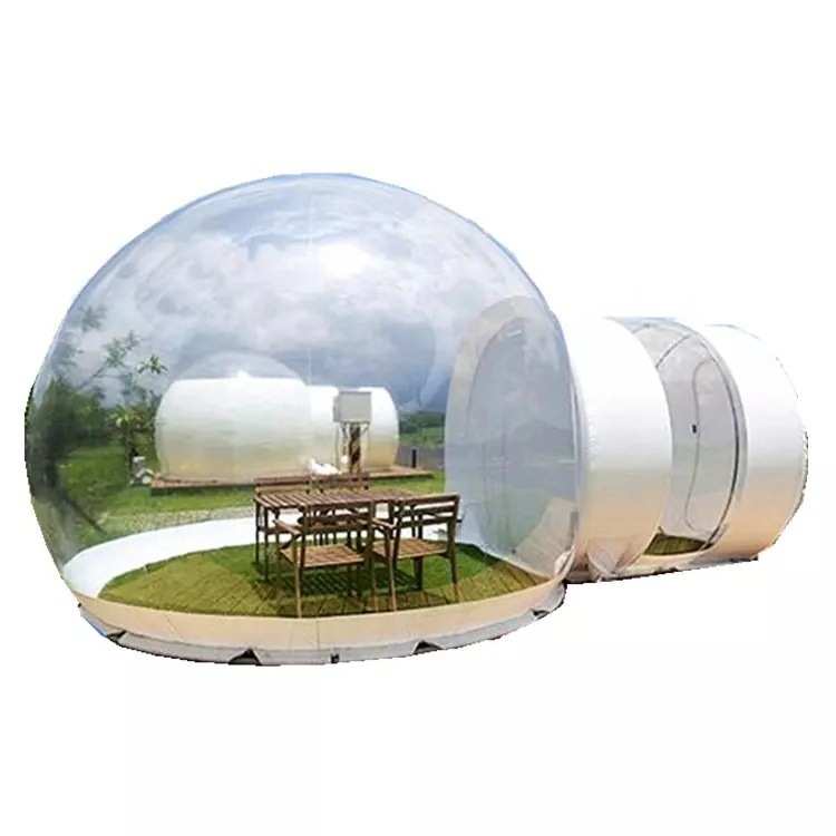 宿户外双层网红帐篷透明闭气民帐篷透明泡泡星空餐厅屋充气蒙古包