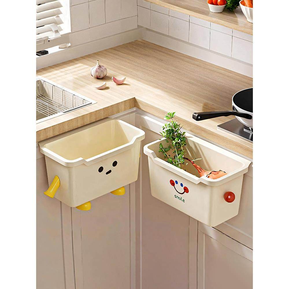 厨房挂式垃圾桶家用2025新款壁挂高颜值专用免弯腰桌面迷你卫生桶