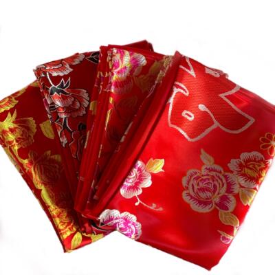 杭州丝绸被面软缎婚庆绸缎子被面结婚七彩织锦缎 老式被面子包邮
