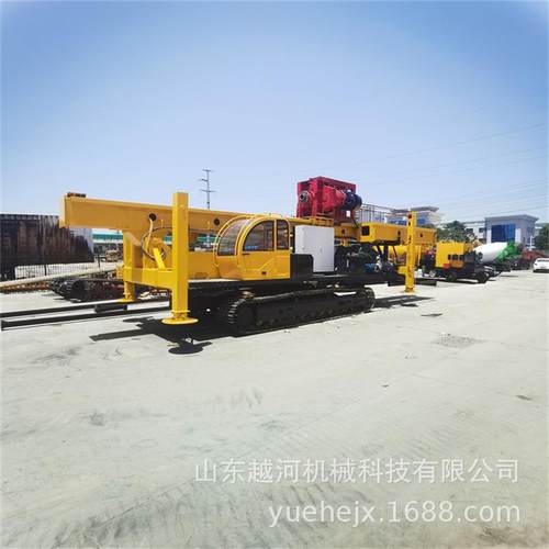 长螺旋钻孔灌注成桩履带式钢制底盘液压行走履带式长螺旋钻机