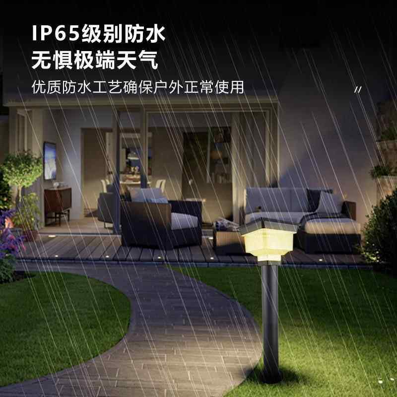 le太阳能户外防水落地草地灯公园别d墅庭院方FEX形阳能太草坪灯现