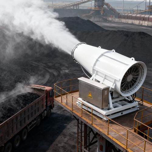 煤场煤棚防寒防爆型除尘雾炮机 KCS-400/60型固定式远程射雾器
