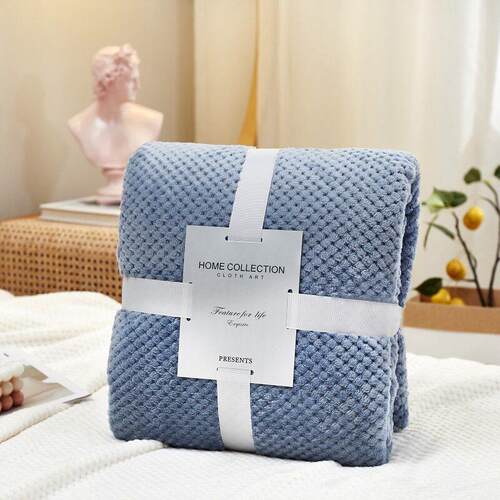 Plaid Bed Blankets Soft Warm Fluffy Throw Blanket Sofa ver C