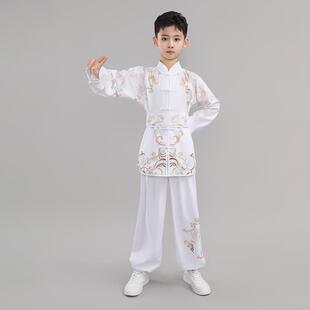 正品儿童武术练表演服装起重机儿夫童学式生功训练中国男习女武术