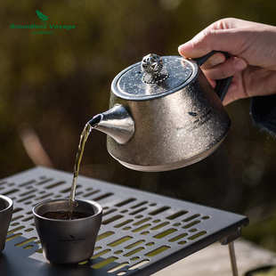 必唯纯钛结晶冰花茶壶带茶漏功夫茶具单层泡茶器 清仓不议价