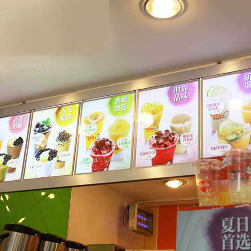 展示奶价目表点菜灯箱广告牌发光牌点茶店餐led牌吧台
