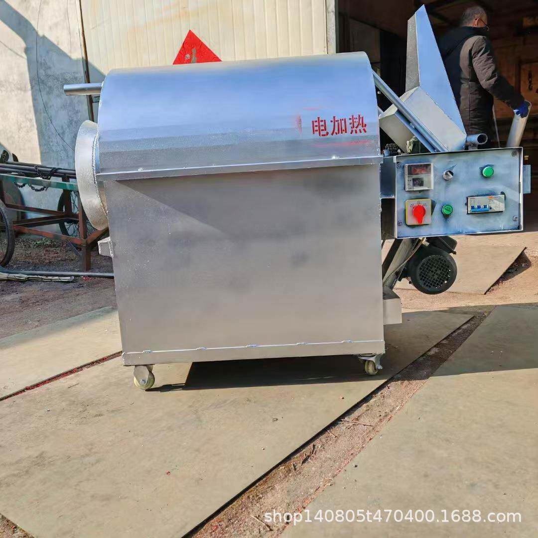 供应芝麻粮食炒货机糖炒板栗机多功能大型滚筒炒锅
