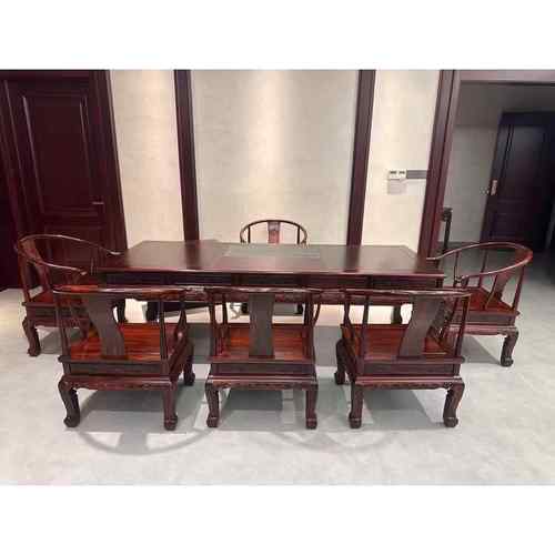 正品东阳红家具茶木、椅子印尼黑功红木茶几、阔叶红木新中国夫茶