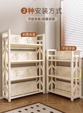 家用钢制书落地置物架厅客铁书艺架靠墙书柜学生桌DF-7713架多层
