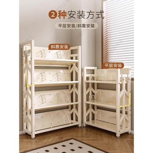 家用钢制书落地置物架厅客铁书艺架靠墙书柜学生桌DF-7713架多层