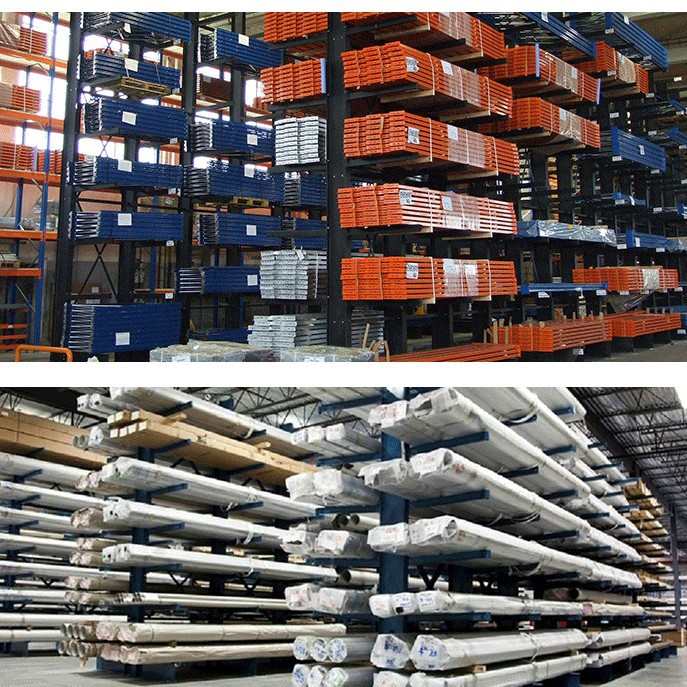 悬臂货架工厂直销仓库重型单面双面不锈钢管材铝材货架物料板材架