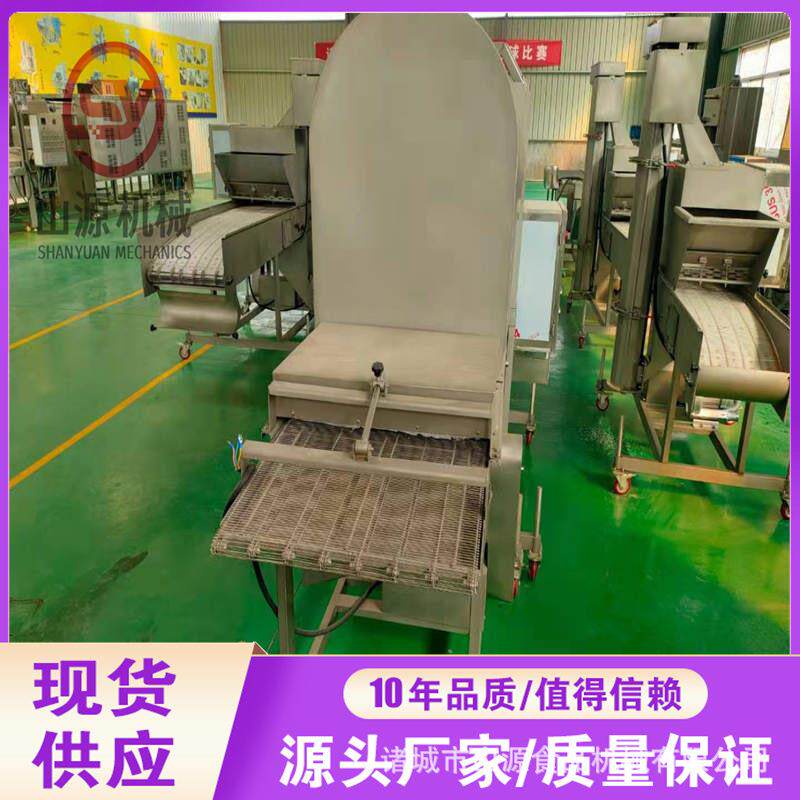 滚筒鱼鳞状肉块上粉机 全自动清洗方便裹粉机器 咕咾肉上粉机