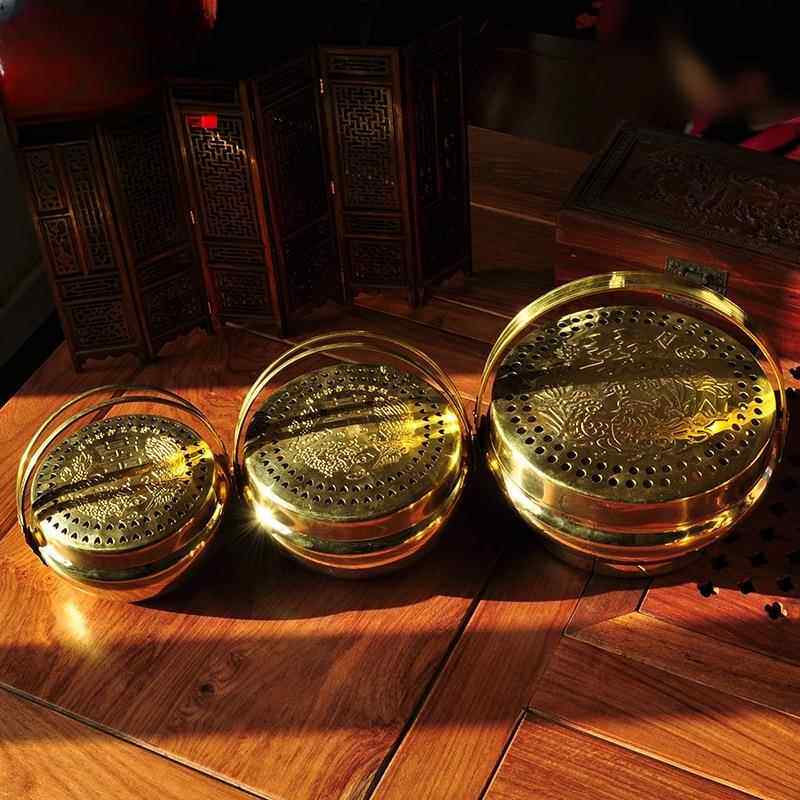 婚庆用品铜火炉婚礼火冲结婚火铳囱暖手脚炉铜火盆旺火盘陪嫁嫁妆