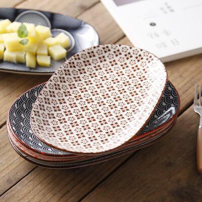 9.5 Japanese Fish Plate Oval Ceramic Sushi Dish