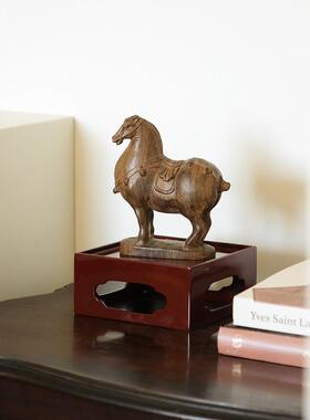 ladylike 沉香木雕生肖马摆件 家居书房办公室桌面马到成功装饰品