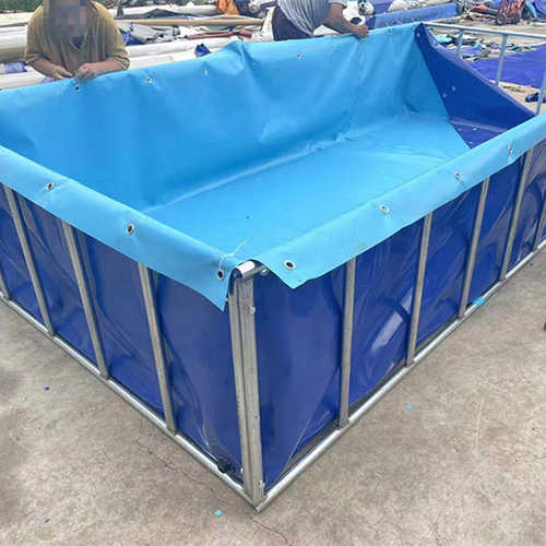 帆布鱼养殖池 方形户外菜鱼池折叠加厚可拆卸支架共生耐磨水池