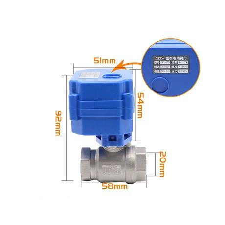 不锈钢电动球阀 电动二通阀 微型电动阀DN15 20 25 水控阀DC5V